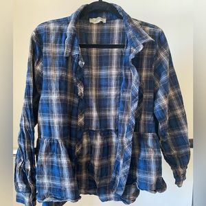 Plaid Peplum Shirt